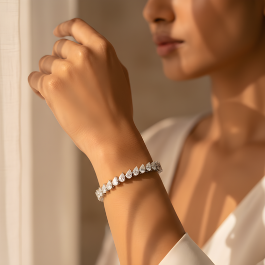 ✅ Elegant 925 Silver Bracelet with Diamond💎 Sparkle | Premium Women’s Jewelry