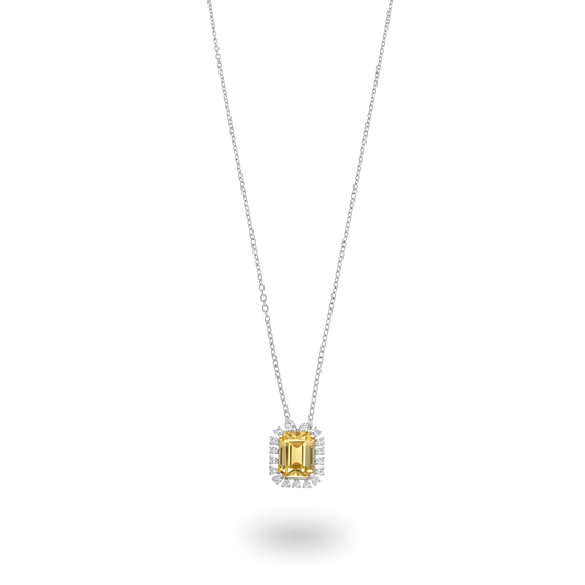 💎 Luxury 4.46 Ct Yellow Shade Pendant Necklace | Sterling Silver 925 | DEF/VVS–VS Grade | Sophisticated Jewelry for Women