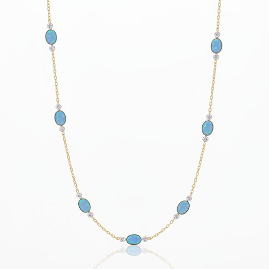 💎 Luxury 1.53 Ct Opal Necklace | 925 Silver | DEF/VVS–VS Grade | Timeless Gift for Her