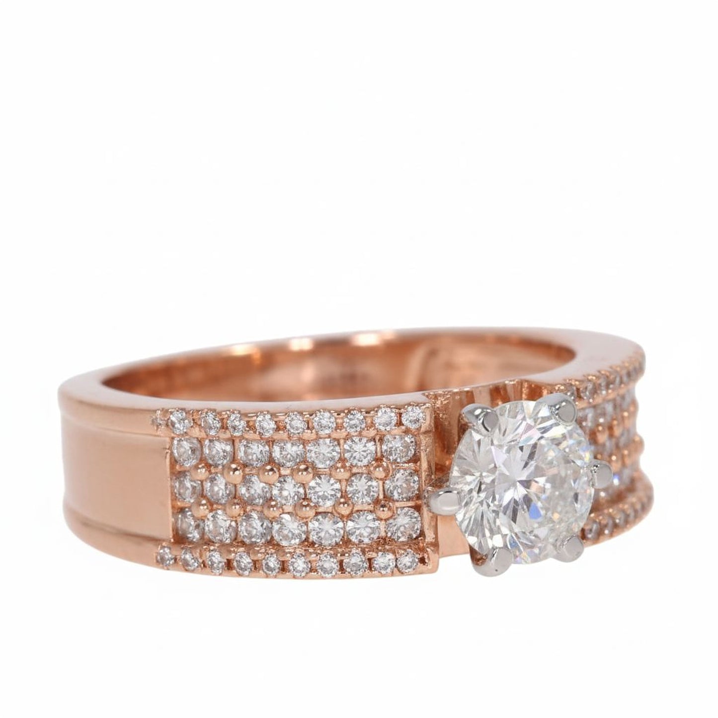 ✨ Luxury 925 Silver Ring with 2.66 Ct Side Diamonds | DEF VVS–VS Quality