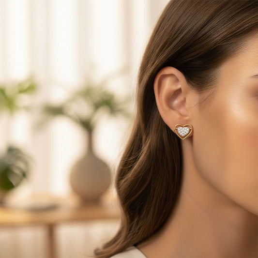 Elegant 925 Silver CVD Diamond Earrings | Minimal Sparkle Gift Jewelry