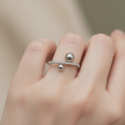 ✨ Stylish 925 Sterling Silver Side Diamond Ring | Premium Shine