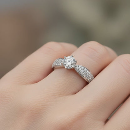 💎 925 Sterling Silver Ring | Brilliant 2ct Diamond Shine