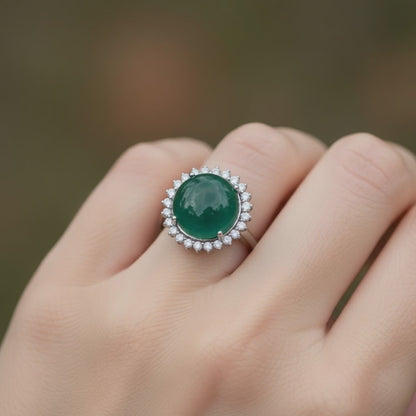 ✨ Premium 925 Silver Ring with 0.72 Ct Side Diamonds | DEF VVS–VS Quality